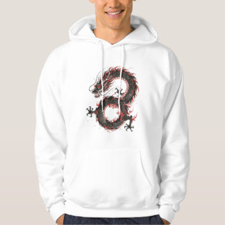 Crimson Ember Bläckdrake Hoodie