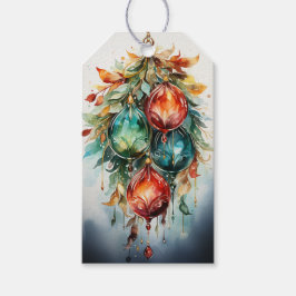 Crimson & Emerald Harmony: Fusion Red & Grönt Presentetikett