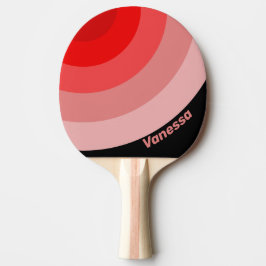 Crimson Fade Cirkelrand med Namn Pingisracket