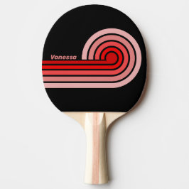Crimson Fade Curl-ränder med namn Pingisracket