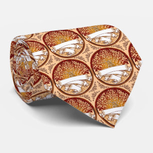 Crimson Family Träd manar tie Slips