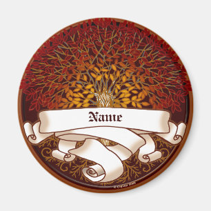 Crimson Family Träd Surname Magnet
