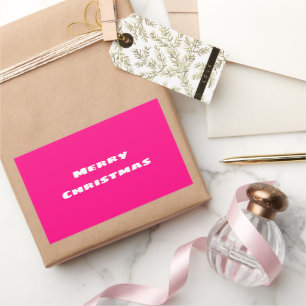 Crimson Festive God jul Rektangulärt Klistermärke