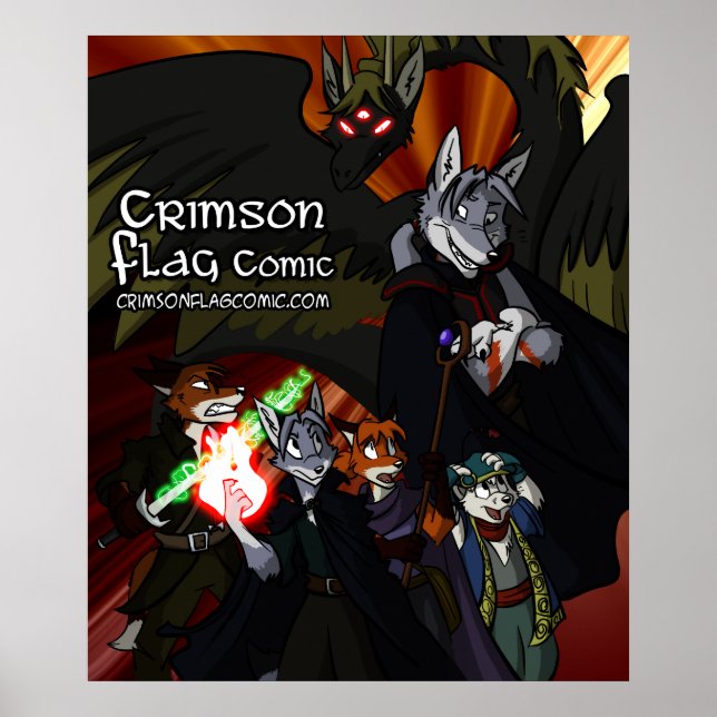 Crimson Flagga Poster (Framsidan)