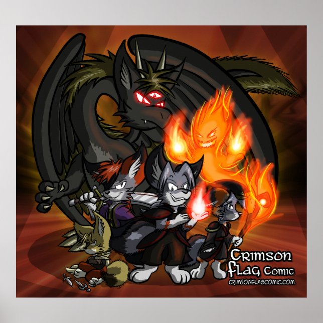 Crimson Flagga: Poster i Villains (Framsidan)