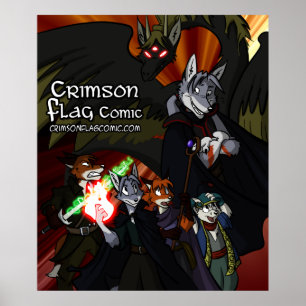 Crimson flaggaaffisch poster