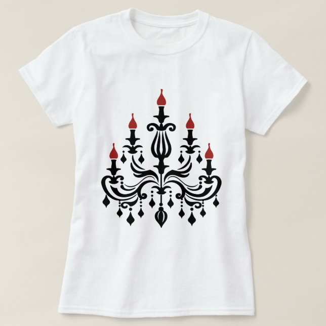 "Crimson Flame Chandelier" T Shirt (Design framsida)
