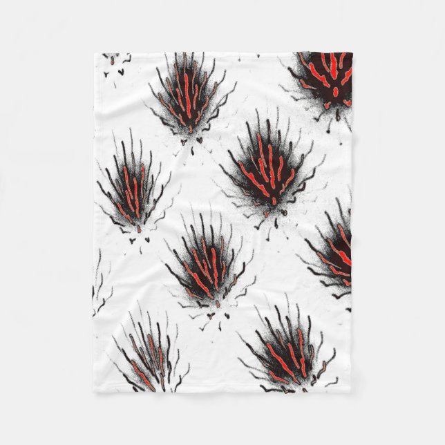 Crimson Flameburst Fleece Blanket (Framsidan)