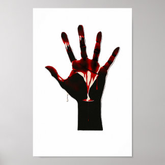Crimson Flow – Grafiskt Handuttryck Poster