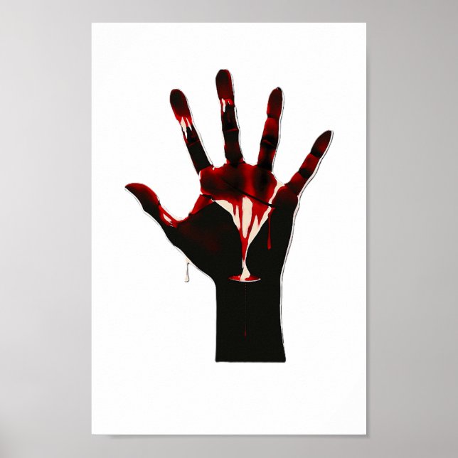 Crimson Flow – Graphic Hand Expression Poster (Framsidan)