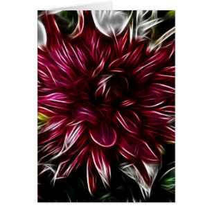 Crimson Flower Hälsningskort