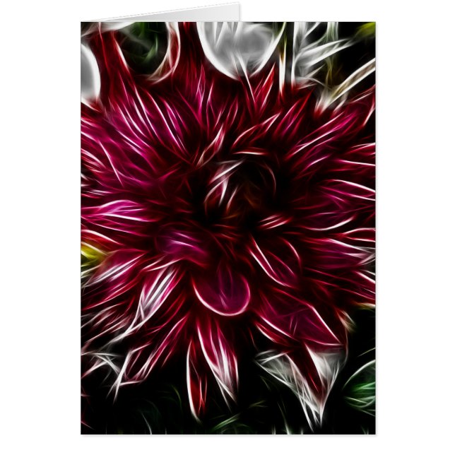 Crimson Flower Hälsningskort (Framsidan)