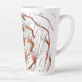 Crimson Flowline Latte Mug