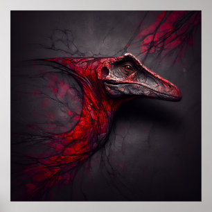 Crimson Fossil Unärthed - AI Genius Poster