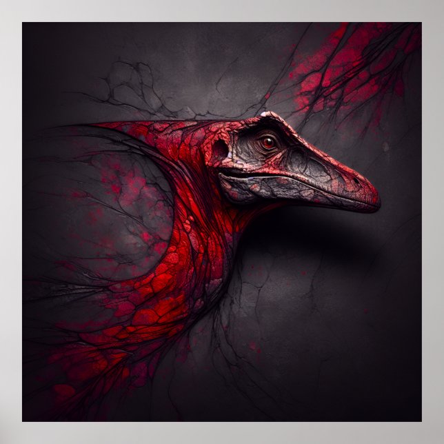 Crimson Fossil Unärthed - AI Genius Poster (Framsidan)