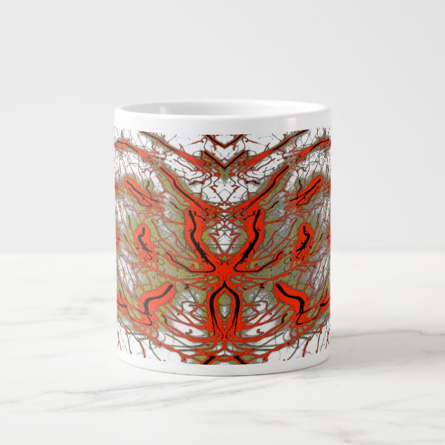 Crimson Fractalcore Jumbo Mug Mugg (Framsidan)