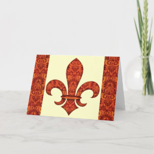 Crimson Garden Fleur de lis Kort