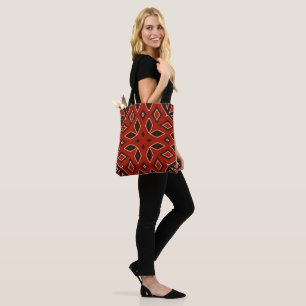 Crimson Geometric Kaleidoscope Tygkasse