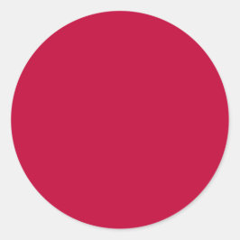 Crimson Glory Solid Färg Runt Klistermärke