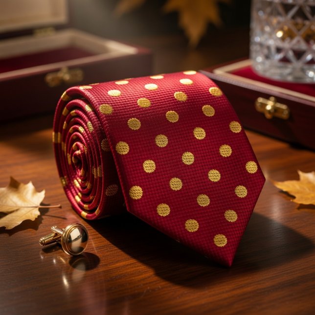 Crimson & Gold Polka Dot Slips (Skapare uppladdad)