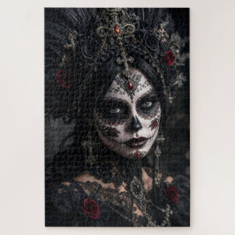 Crimson Gothic Calavera – Svart Ros Pussel