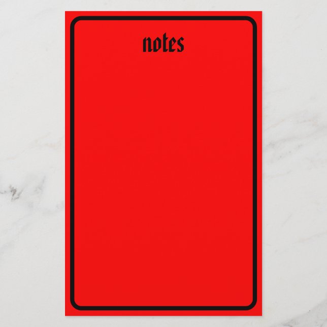 Crimson Gothic Film Stationery Brevpapper (Baksida)
