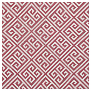Crimson Grekiska Nyckel Tyg