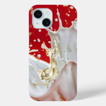 Crimson Guld Stänk iphone case