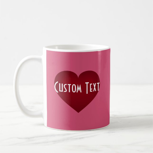 Crimson Heart Valentine Coffee Mugg (Vänster)