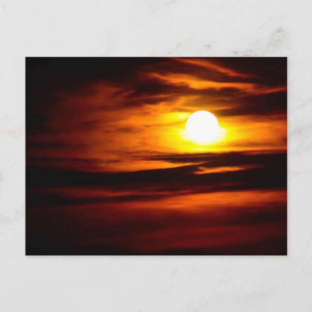 Crimson Himmel vid Dusk Vykort (Framsida)