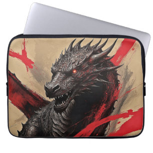 Crimson Ink Dragon Bärbar Dator Fodral