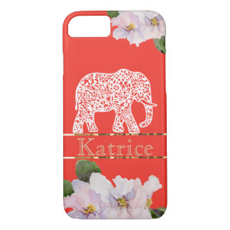 Crimson iphone case med White Elephant and Violet