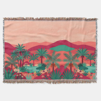 Crimson Jade Desert Oasis Blanket Filt