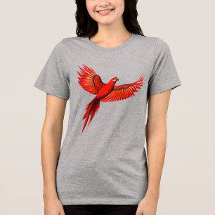 Crimson Macaw/Red Parrot under flygning T Shirt