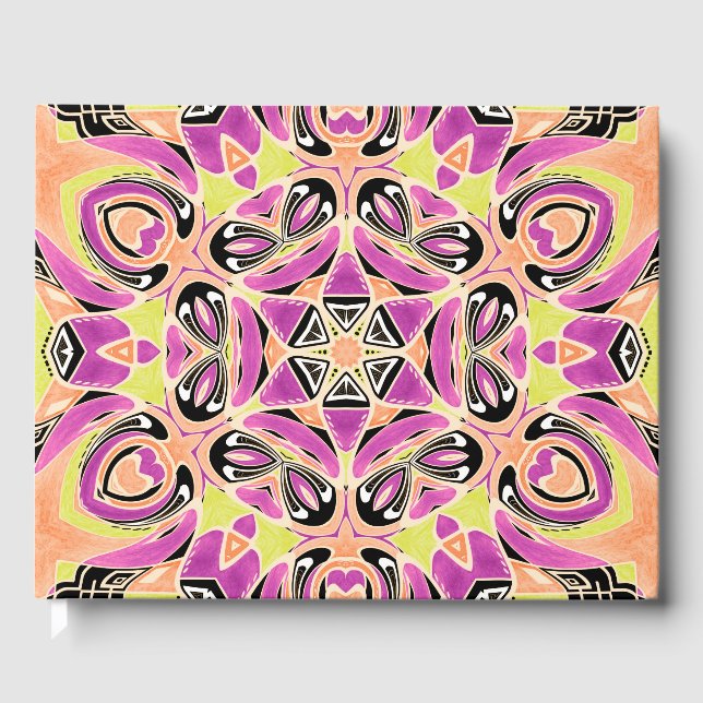 Crimson, mandala med flera färgader gästböcker (Framsida)