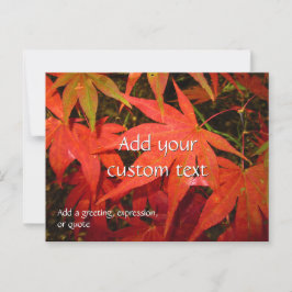 Crimson Maple Lövs - Personlig Vykort
