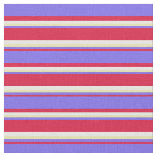 Crimson, Medium Slate Blue, Tan & White Rand Tyg