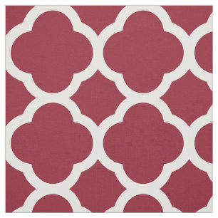 Crimson Modern Quatrefoil Large Tyg