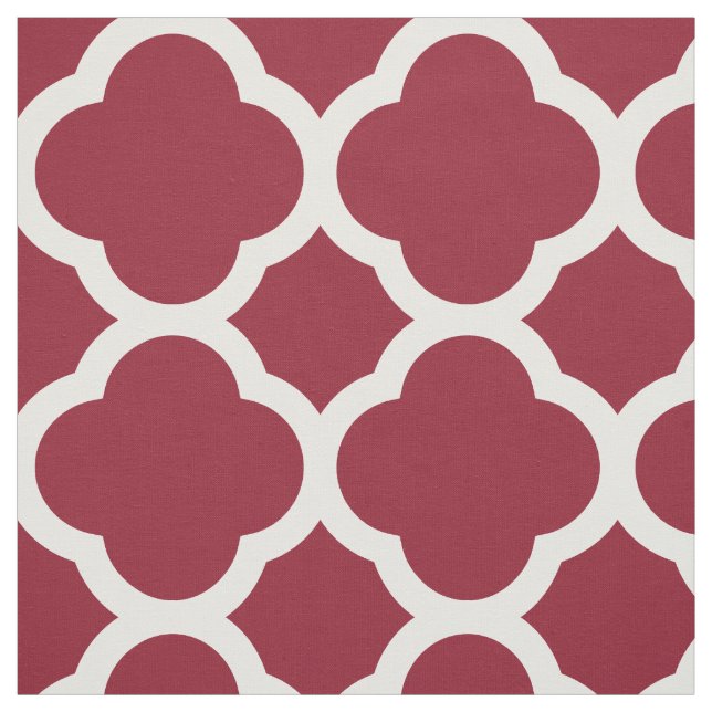 Crimson Modern Quatrefoil Large  Tyg (Provkarta)