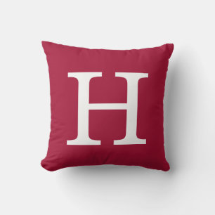 Crimson Monogram Kudde