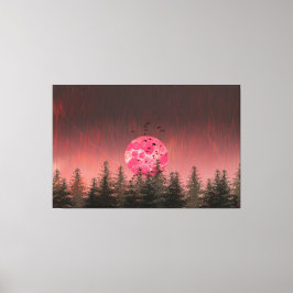Crimson Moon Escape Canvastryck