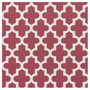 Crimson Moroccan-utskrift Tyg