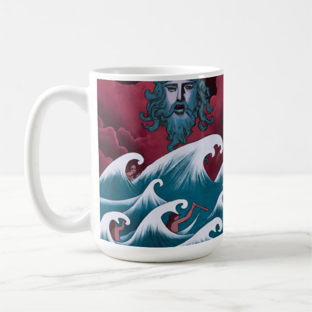 Crimson Neptune Oljemålning Kaffemugg (Vänster)