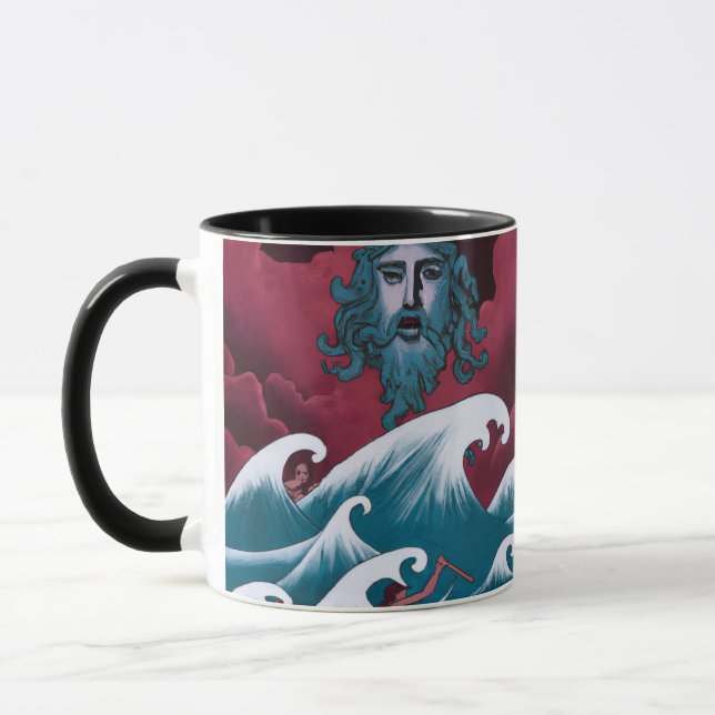 Crimson Neptune Oljemålning Mugg (Vänster)