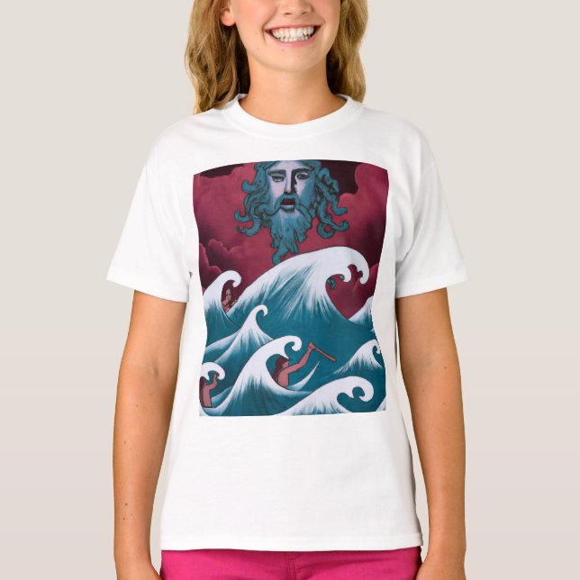 Crimson Neptune Oljemålning T Shirt (Framsida)