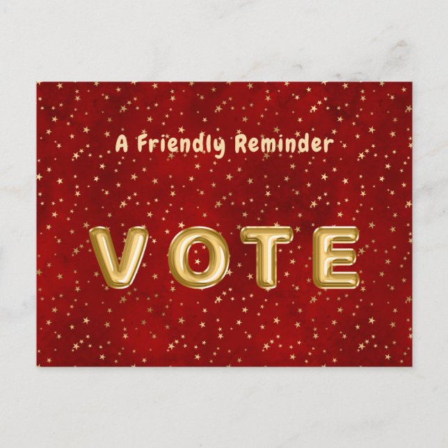 Crimson Nightfall Gold Star Illustration Vykort (Framsida)