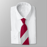 Crimson och grå Diagonal-Görad randig Tie
