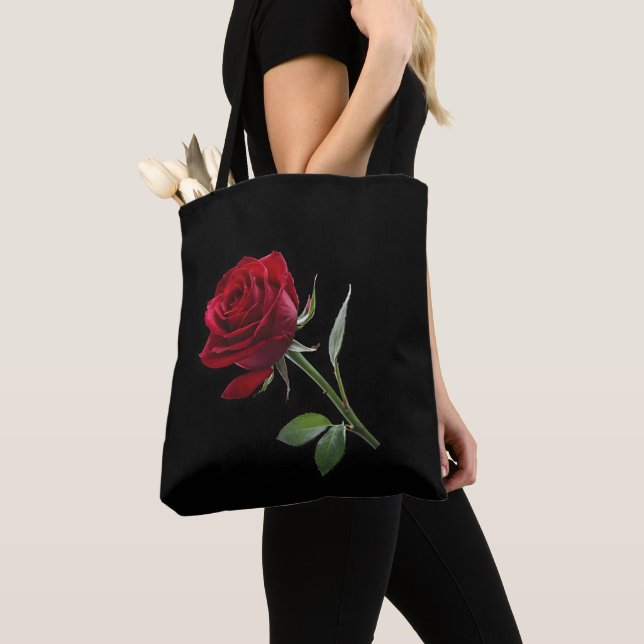 Crimson on Ebony: the Single Röd ros, Tygkasse (Närbild)