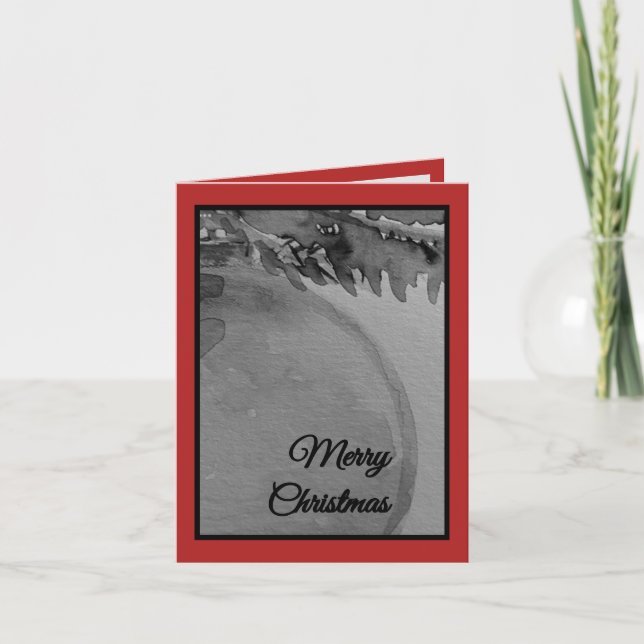 Crimson Ornament Christmas – Elegant Holiday Card Helgkort (Framsida)