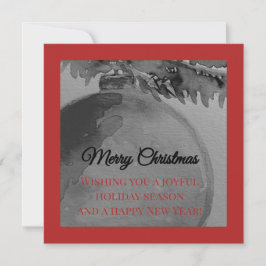 Crimson Ornament Christmas – Elegant Holiday Card Julkort